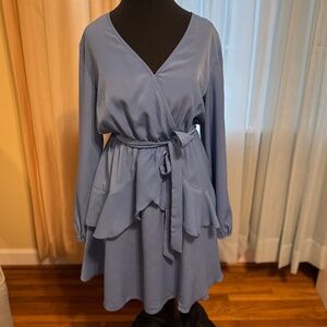 Blue Surplus  V neck  Cocktail Dress Size XL -NWT